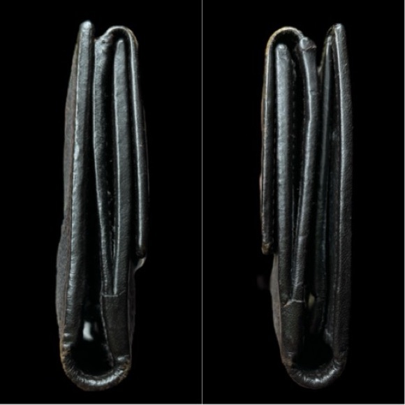 Gucci Canvas Monogram & Leather Snap Wallet with Black & Silver Crossbody Chain - Picture 4 of 16